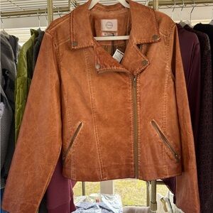 Stoosh Women's Brown Leather Jacket
